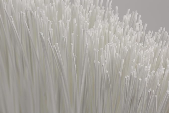 SPARTA 41083EC02 Plastic Color Coded Broom, Unflagged Bristles, Long Broom With Angled Head For Small Debris Cleaning, 56 Inches, White, (Pack of 12)