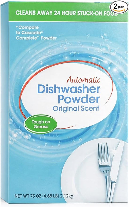 Automatic Dishwasher Powder, Original Scent, Tough on Grease, 75 oz, 2-Pack