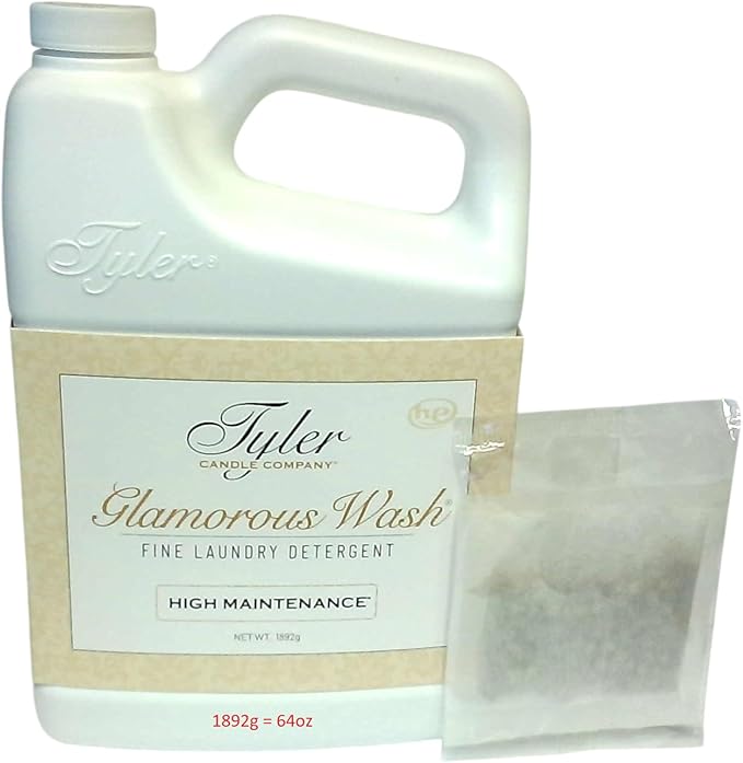 Tyler Candle Company Wash High Maintenance Fine Laundry Detergent - 16 Fl Oz/with Dryer Sachet Single Pouch s