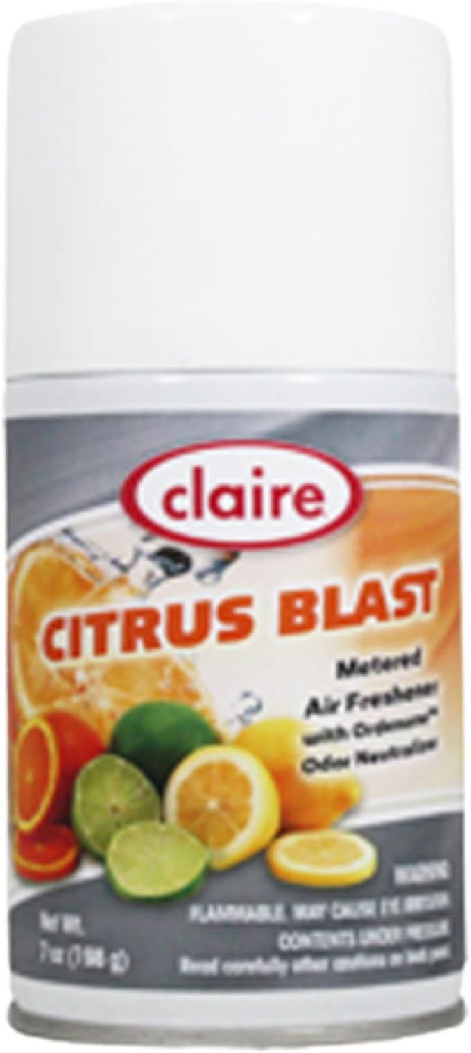 Claire CL112 Citrus Splash Metered Air Freshener Aerosol Can, 7 Ounce (1 Pack)