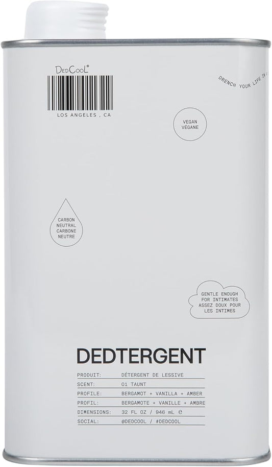 DedCool Liquid Laundry Detergent in 01 Taunt | Luxurious Scent | Stain-Removing Formula | Infused with Natural Essential Oils | Non-Toxic | Up to 60 Washes | 32 fl oz