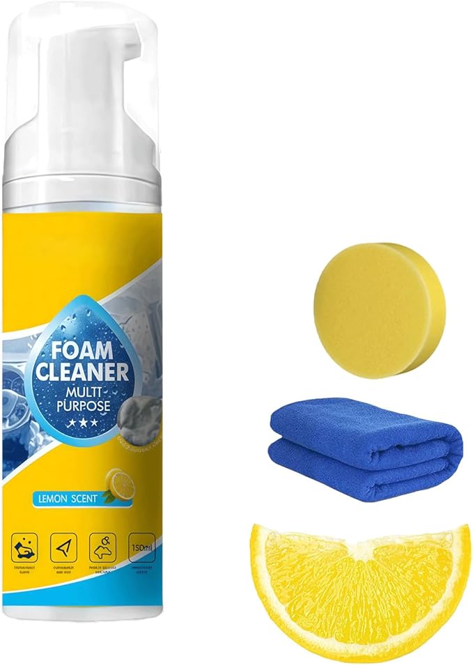 4-In-1 Multi-Enzyme Foam Cleaner,Enzyme Foam Cleaner,All-Purpose Deep Cleaning Spray For Car Interio,Kitchen,Bathroom,Sofa