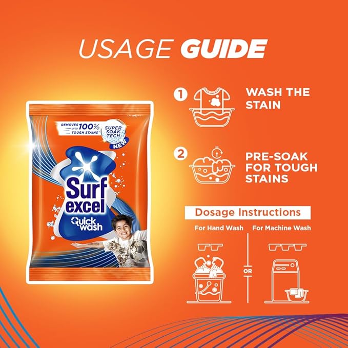 Surf Excel Quick Wash Detergent Powder 1 kg