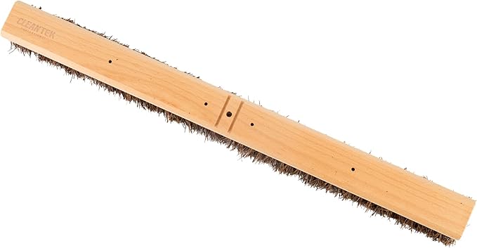Restaurantware-BROOM HEAD ONLY: Clean Tek Professional 30-Inch Indoor Broom Head, 1 Heavy-Duty Push Cleaning Tool - Handle And Brace Sold Separately, Palmyra Bristles, Wooden, Outdoor Use