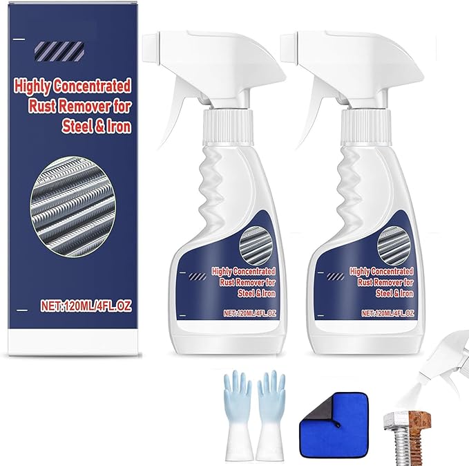 FKMEE Vedaeyer rust remover, Averyard Rust Remover, Heavy Duty Metal Cleaner, Highly Concentrated Rust & Stain Remover for Steel & Iron, Multipurpose Rust Cleaner (2)
