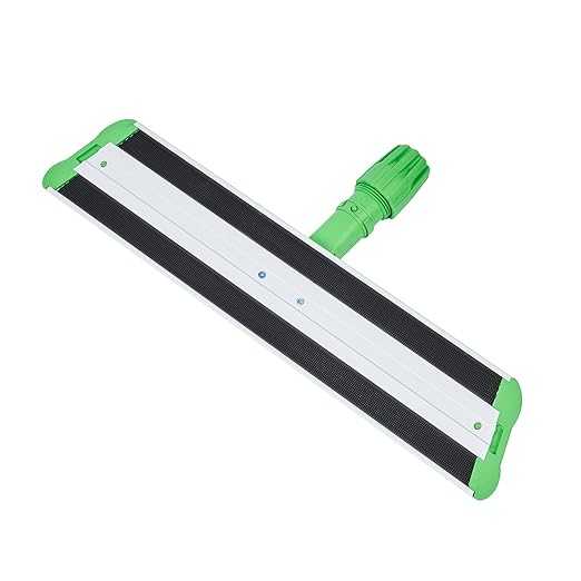 Restaurantware-Clean Tek Professional 17.7 Inch Flat Mop Plate Frame, 1 Quick Connect Mop Frame for Wet Or Dry Pads - Pads Sold Separately, Durable, Green Aluminum Cleaning Pad Base