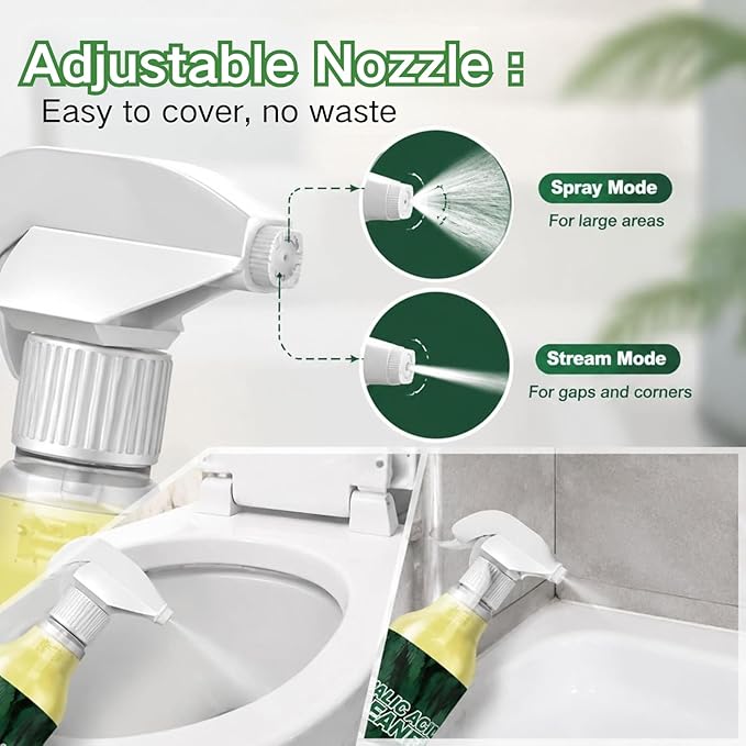 2PCS Oxalic Acid Cleaner, Upgraded Oxalic Acid Cleaner Spray,Powerful Stain Removal Spray for Bathroom,Are Used For Multiple Surface Rust Removers For Bathtubs, Porcelain, And Ceramic Tiles.