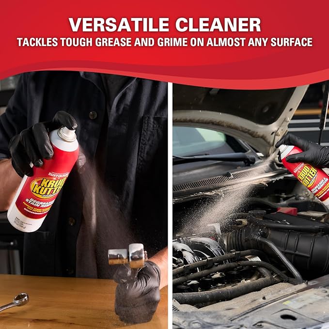Krud Kutter Original Cleaner Degreaser Aerosol, 20 oz, Heavy Duty Spray for Grease, Oil and Tough Stains, All Purpose Multi Surface Cleaner for Kitchen, Garage, Tools and Equipment