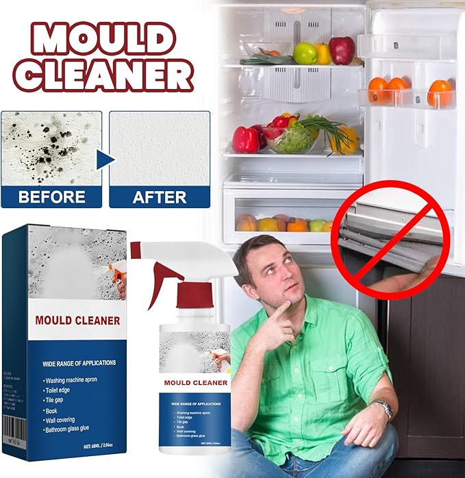 RAINPOT Mould Cleaner Spray Powerful Foam Cleaning Spray | Multi-Surface Fast-Acting Stain Remover for Kitchen, Bathroom, Wall and Tile Cleaning, No Scrubbing Required (1, 2.04oz)