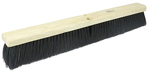 Weiler 42134 18" Block Size, Black Tampico Fill, Coarse Sweeping Floor Brush, Natural