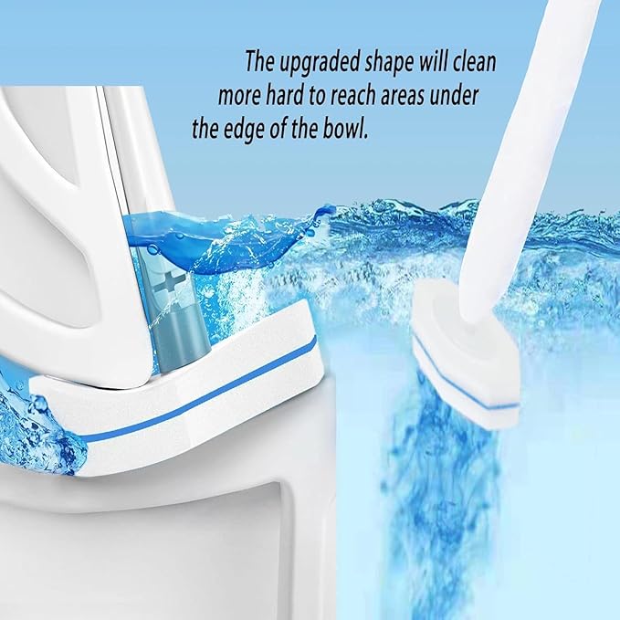 50-Pack Toilet Brush Refill Pads, Compatible with Clorox Toilet Brush Handles - Disposable Toilet Cleaning Pads - Deep Cleaning Sponge Heads (Handle Not Included)