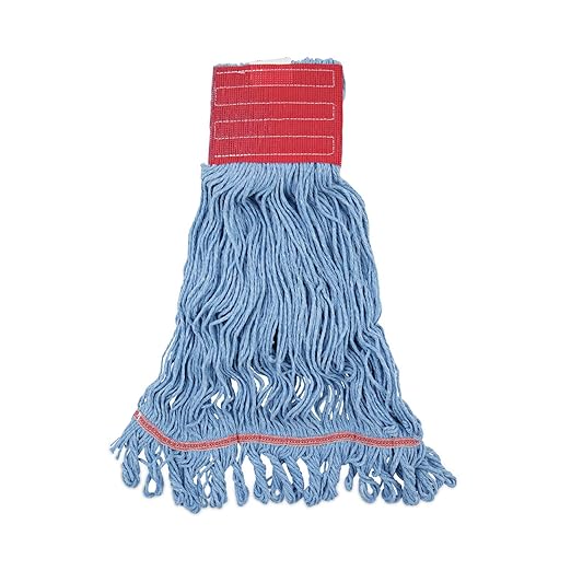 Boardwalk BWK403BL Mop Head, Premium Standard Head, Cotton/Rayon Fiber, Large, Blue (Case of 12)