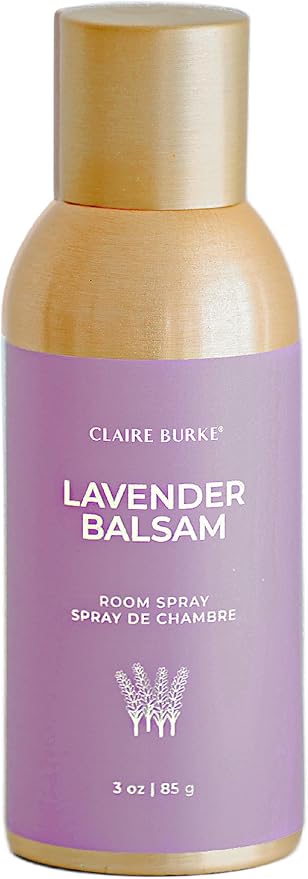 Claire Burke Lavender Balsam Scent Room Spray, 3 oz - Fresh Home Fragrance & Air Freshener, Natural Scent Home Fragrance, Long Lasting Natural Air Freshener