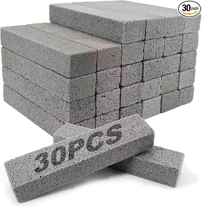 30 Pack Pumice Stone for Toilet Bowl Cleaning，Scouring Stick Remove Toilet Bowl Hard Water Rings，Pumice Stone for Cleaning，Toilet, Bathtubs, Kitchen Sink, Grill, Household