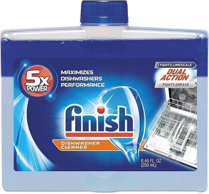 FINISH 95315 Dishwasher Cleaner, Fresh, 8.45 oz Bottle, 6/Carton