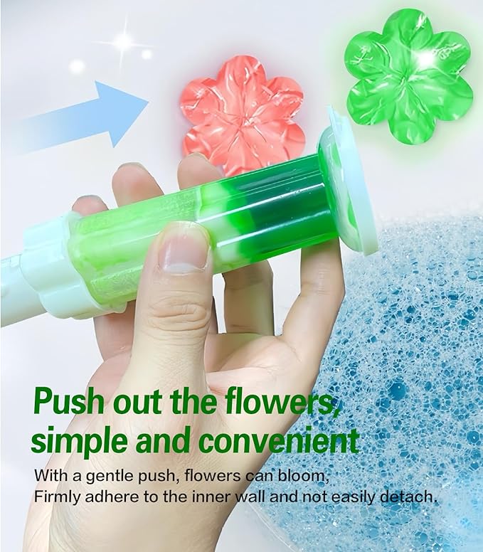 EKE 6 Pieces Toilet Flower Gel Stamp Multipurpose Dirt Removal Long Lasting Fragrance Bathroom Supplies