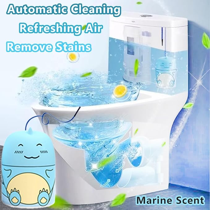 Toilet Bowl Cleaner Bottle Krazy Klean Pro for Tank Cleaner Blue Crazy Cleaning Cute Dinosaur The Works Toilet Bowl Cleaner Easy to Use Leaving Your Toilet Looking Fresh-Marine Scent