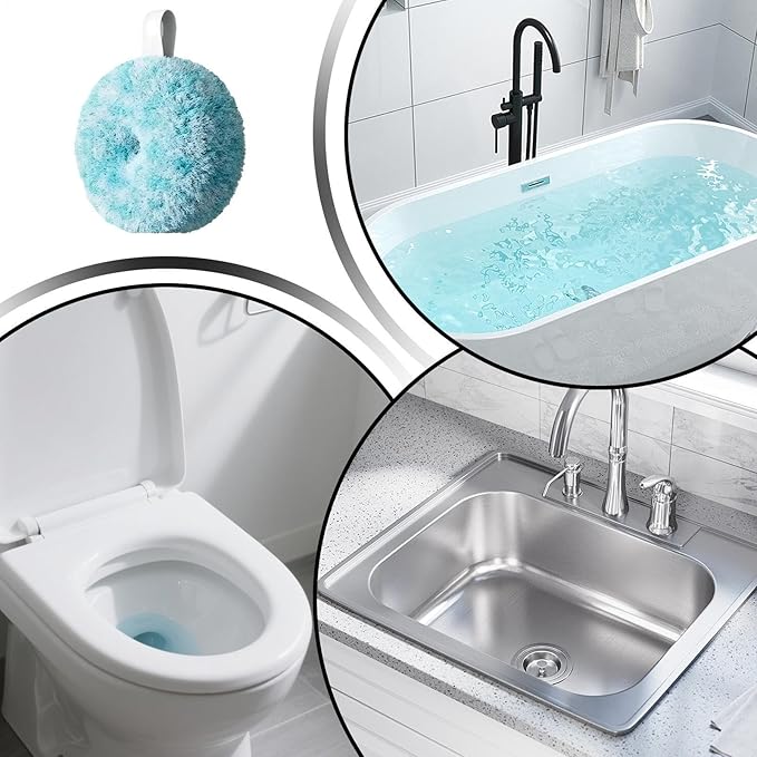 Shower Scrubber, Multipurpose – Scrub Ball Stain Remover, Bathroom Brush Cleaner Cleaning, Supplies Tub Tile Wall Kitchen | Tub Tile Wall Kitchen Sink Counter Window Crevice Home Apartment