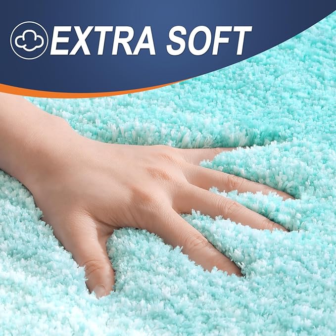 OLANLY Bathroom Runner Rugs Mat 47x24, Extra Soft Absorbent Microfiber Bath Rugs, Rubber Backing, Quick Dry, Washable Long Bath Mats for Bathroom Floor, Tub and Shower, Home Decor Accessories, Teal