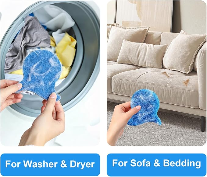 Pet Hair Remover for Laundry, 6 PCS Reusable Laundry Fish Pet Hair Catcher, Blue Lint Remover Traps for Washer and Dryer, Gentle on Clothes, Cat & Dog Hair Removal for All Fabrics