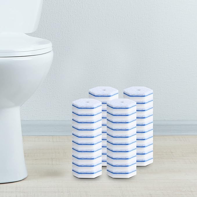 60 Counts Disposable Toilet Cleaning Wand Refills Bowl Scrubbers Heads (60)