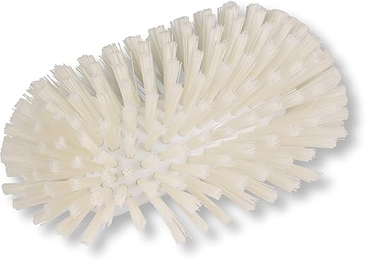 SPARTA Tank and Kettle Scrub Brush Heavy-Duty Tile Brush, Color-Coded and Handle Compatible (Sold Separately) for Optimal Access In Spacious Containers, Plastic, 5.5 X 9.5 Inches, White, (Pack of 2)