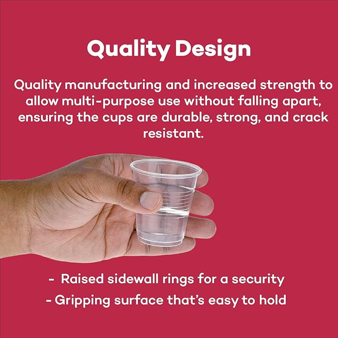 Dealmed Professional 3 oz. Disposable Plastic Cups - 100% Recyclable for Healthcare, Dental, Veterinary & Food Service Use (Case of 2500)