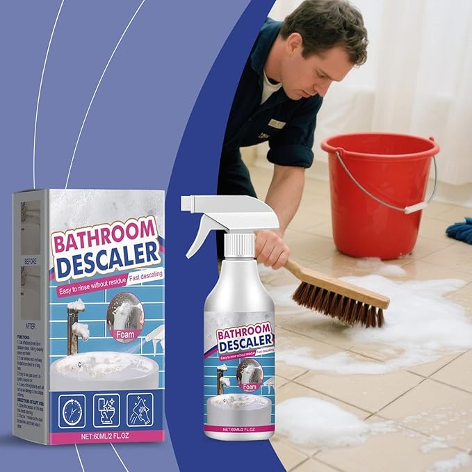 Bubble Cleaner Foam - Upgrade Bathroom Descaler Foam Cleaner, Bath-Room Glass Descaler To Tile Faucet Remover Tub Cleaner 60ml (2)