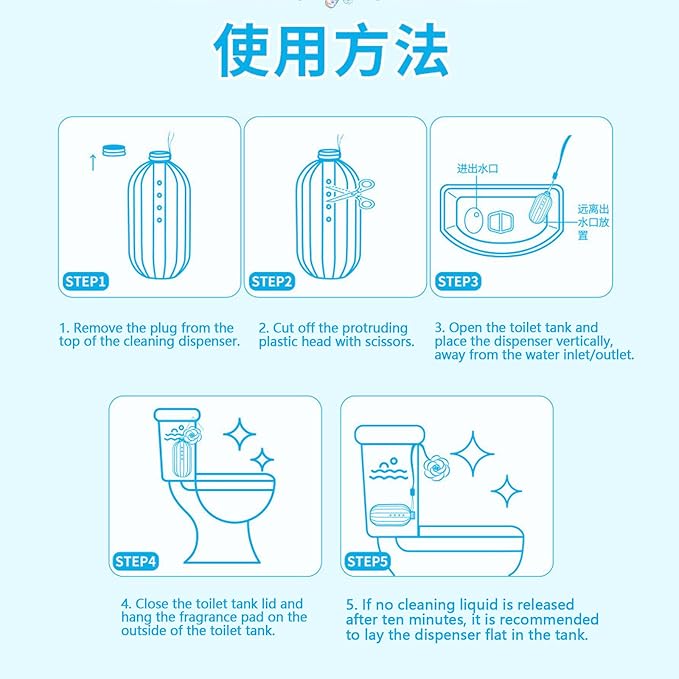 Automatic Toilet Bowl Cleaner,Household Cleaning Solution,Scented toilet cleaner,Natural Long Lasting Toilet Cleaner for Hard Water Stains & Rings (1, 250g)