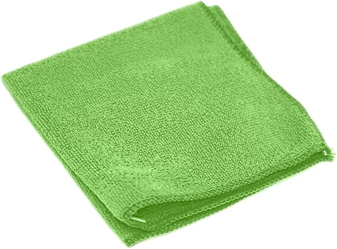 Clara Clark Soft Microfiber Cleaning Cloth Set of 12-12 x 12 inches, Medium, Green