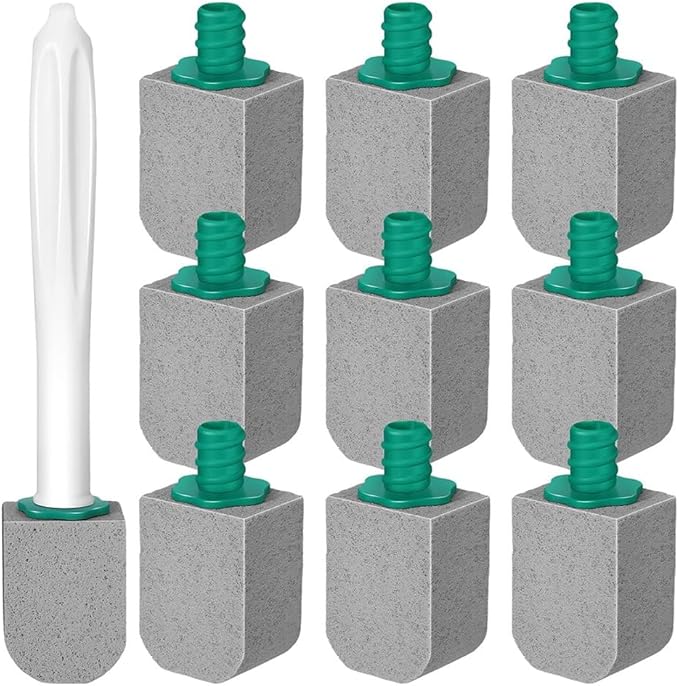 10 Pcs Pumice Stone Toilet Bowl Cleaner Toilet Pumice Stone with Long Handle Toilet Brush for Pool Bathtubs Kitchen Sink