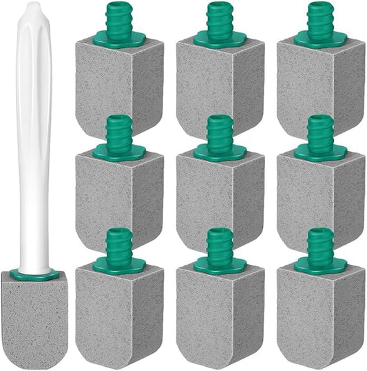 10 Pcs Pumice Stone Toilet Bowl Cleaner Toilet Pumice Stone with Long Handle Toilet Brush for Pool Bathtubs Kitchen Sink