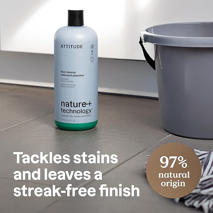 ATTITUDE Deep Clean Home Cleaning Kit – Bathroom, Tile, Floor, and Glass Surface Cleaners – Multi-Surface Cleaning Supplies for Whole Home – Streak-Free, EWG Verified Formula (4 Products)