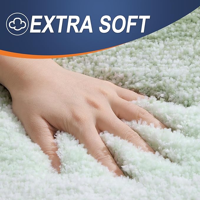 OLANLY Large Bathroom Rugs Mat 54x24, Extra Soft Absorbent Microfiber Bath Rugs, Rubber Backing, Quick Dry, Washable Bath Mats for Bathroom Floor, Tub and Shower, Home Decor Accessories, Sage Green