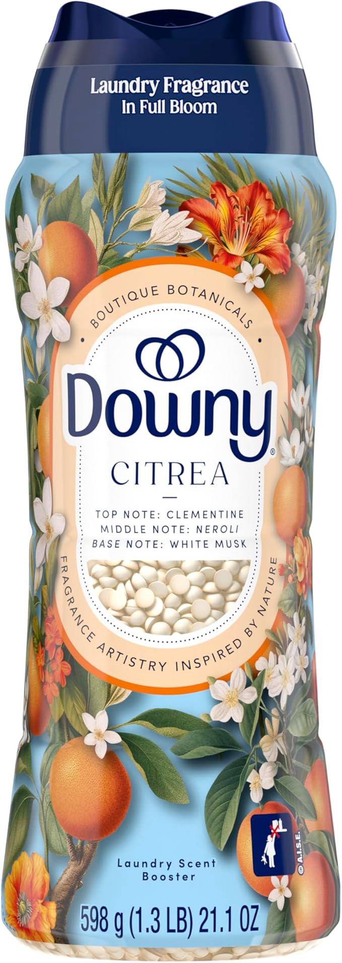 Downy Boutique Botanicals In Wash Laundry Scent Booster Beads, CITREA Scent, 21.1 oz, Boutique Fragrances inspired by the Artistry of Nature