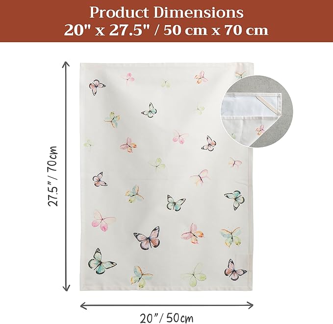 Maison d' Hermine Kitchen Towels Set of 3 100% Cotton 27.50" x 20" Reusable Cloth Tea Dish Towels Absorbent with Hanging Loop for Kitchen Farmhouse Hotel Spring Summer - Botanical Fresh