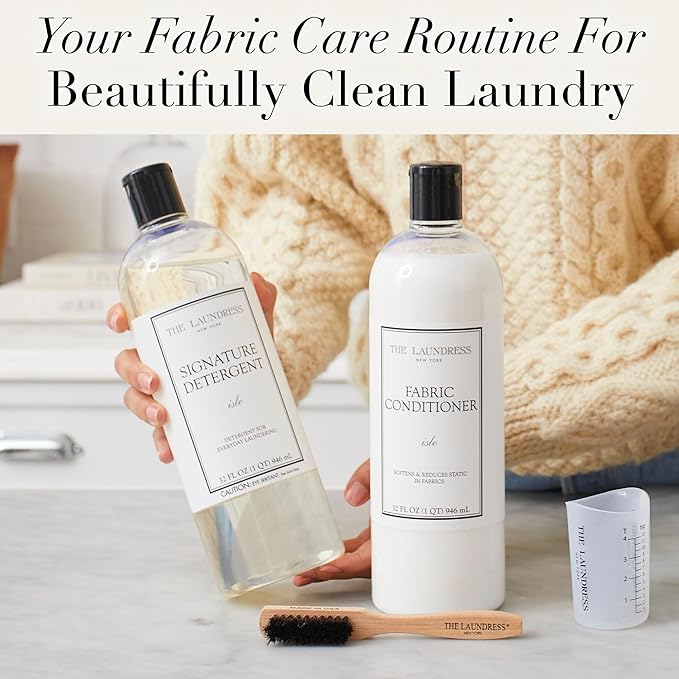 The Laundress Signature Isle Detergent, Coastal Inspired Scent, Concentrated Laundry Detergent Liquid, Tough on Stains, Isle Scent, 32 oz. (Pack of 2)