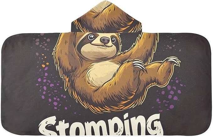 SUABO Kids' Bath Towels Basketball Sloth Hooded Towels for Boys Girls,Toddler Towels Multi-Purpose for Beach,Pool and Bathroom,23.5" x 50", Soft and Highly Absorbent