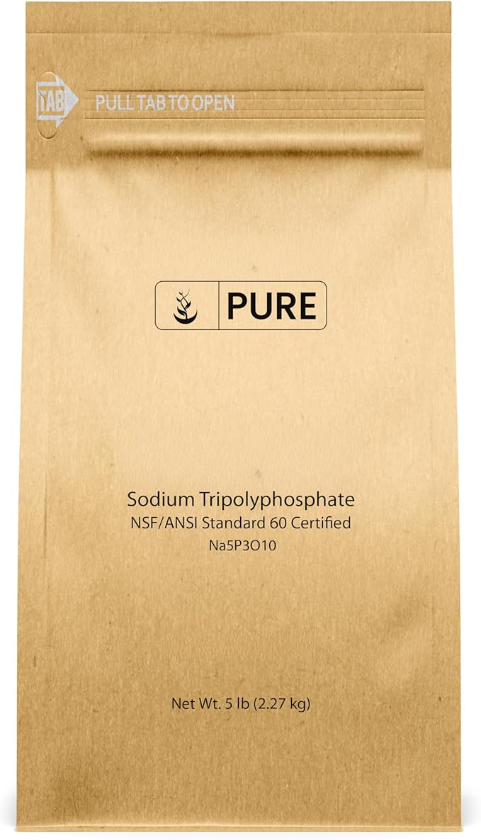 Pure Original Ingredients Sodium Tripolyphosphate Powerful Cleaning Agent, Water Softener, Laundry Additive (5 Pound)