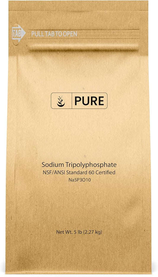 Pure Original Ingredients Sodium Tripolyphosphate Powerful Cleaning Agent, Water Softener, Laundry Additive (5 Pound)