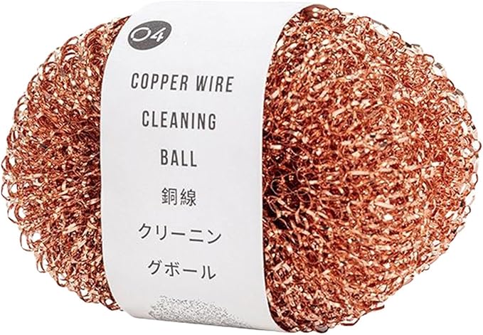 Dish Scrub Brush, Pot Scrubbers for Kitchen Non Scratch, 2 Pieces Copper Wire Pot Scrubbers Cleaning Supplies, Dishwashing Sponge for Pots Pans Sink Grill Oven Bathroom
