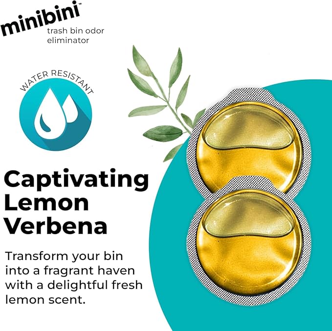 Flint MiniBini Odor Eliminating Device, 30 Day Kitchen, Bathroom, and Garbage Can Deodorizer with Fresh Lemon Scent