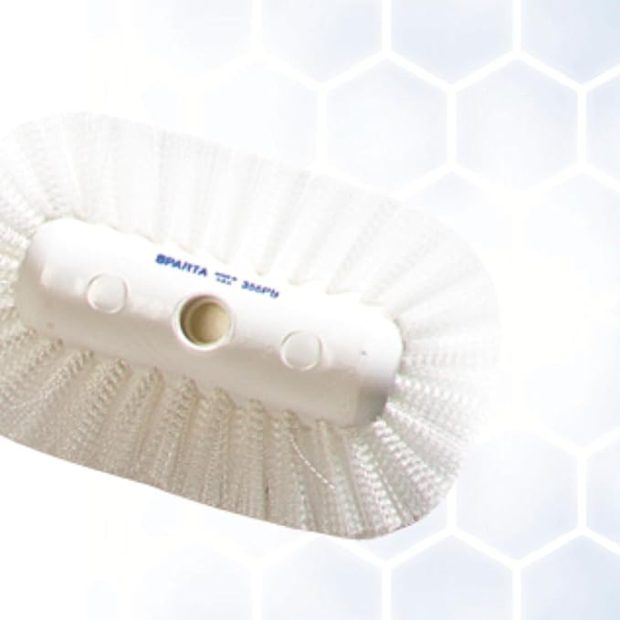 SPARTA Tank and Kettle Scrub Brush Head Heavy-Duty Tile Brush, Handle Compatible (Sold Separately) for Optimal Access in Spacious Containers, Nylon Bristle, 9.5 x 5.5 x 4 Inches, White, (Pack of 12)