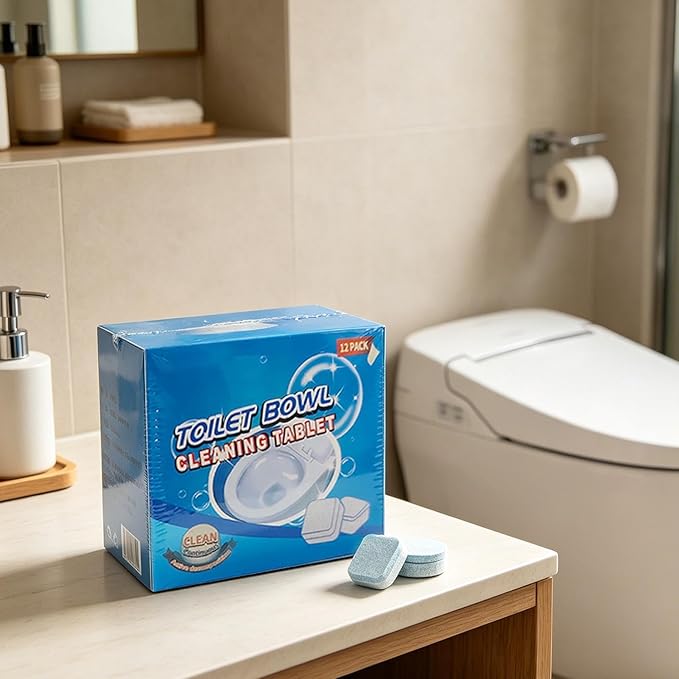Toilet Bowl Cleaner Tablets, Long-Lasting Scent, 180g, Tank Cleaner Long-Lasting Freshness, Toilet Cleaning Tablets, Easy To Apply, For Home Restroom Hard Water Limescale