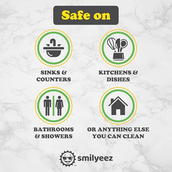 The Original Smiling Handle with Soap Dispensing by Smilyeez for The Smiling Sponge & Smilyeez Dishwand Combo (Light Blue)