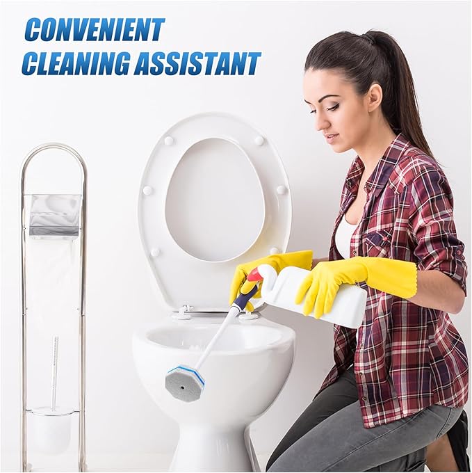 100PC Toilet Bowl Wand Refills, Replacement Heads for Bathroom Washroom Cleaning Pads, Disposable Toilet Brush Refills Compatible with Household Brushes Scrubbers Cleaning Refill Pads Local Stock