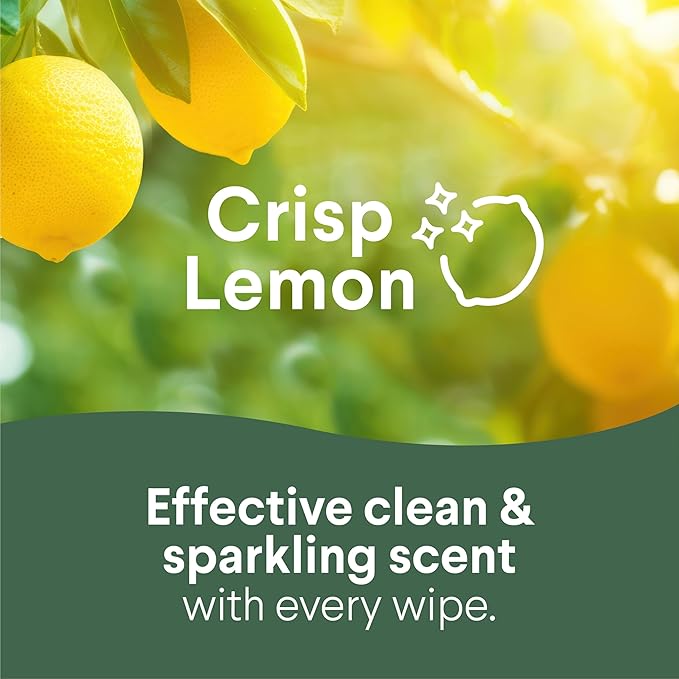Clorox Disinfecting Cleaning Wipes, Antibacterial, Bleach Free, Crisp Lemon, 75 Count (Pack May Vary)