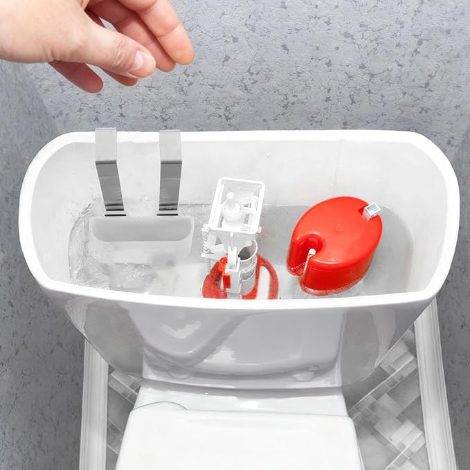 2Pack White Toilet Bowl Tablet Holder Toilet Cleaner Holders, Hanging Toilets Cleaner Caddy, Toilets Tank Cleaning Tablet Holders, Stainless Steel Hook Plastic Holder Tank Caddy with Adjustable Hook