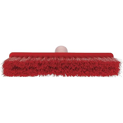 Vikan 31044 Broom,Lobby,Soft/Stiff,10.25",PP/PET,Red