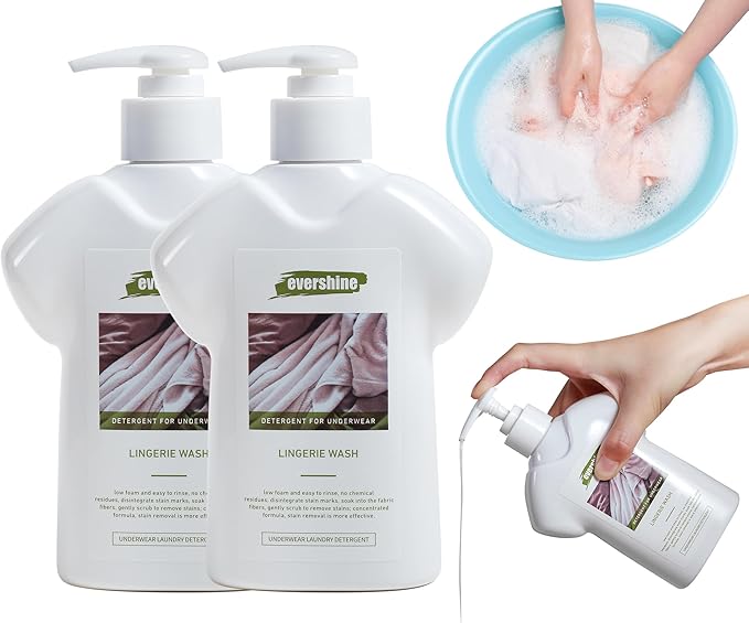 Lingerie Detergent - Double Concentrated, Lady Scented, Delicate Underwear Cleaning Liquid - 10.14 Fl Oz (2, Jasmine)